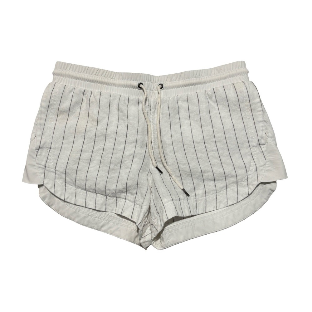 Athleta Women's Striped Drawstring Linen Shorts Size 8 - 30 x 3.5
